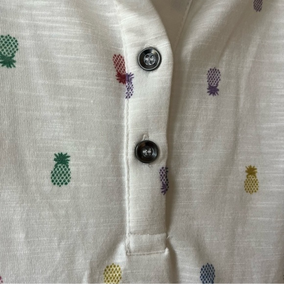 Ricki’s basics sleeveless pineapple print Henley tank top size small summer - Picture 6 of 11